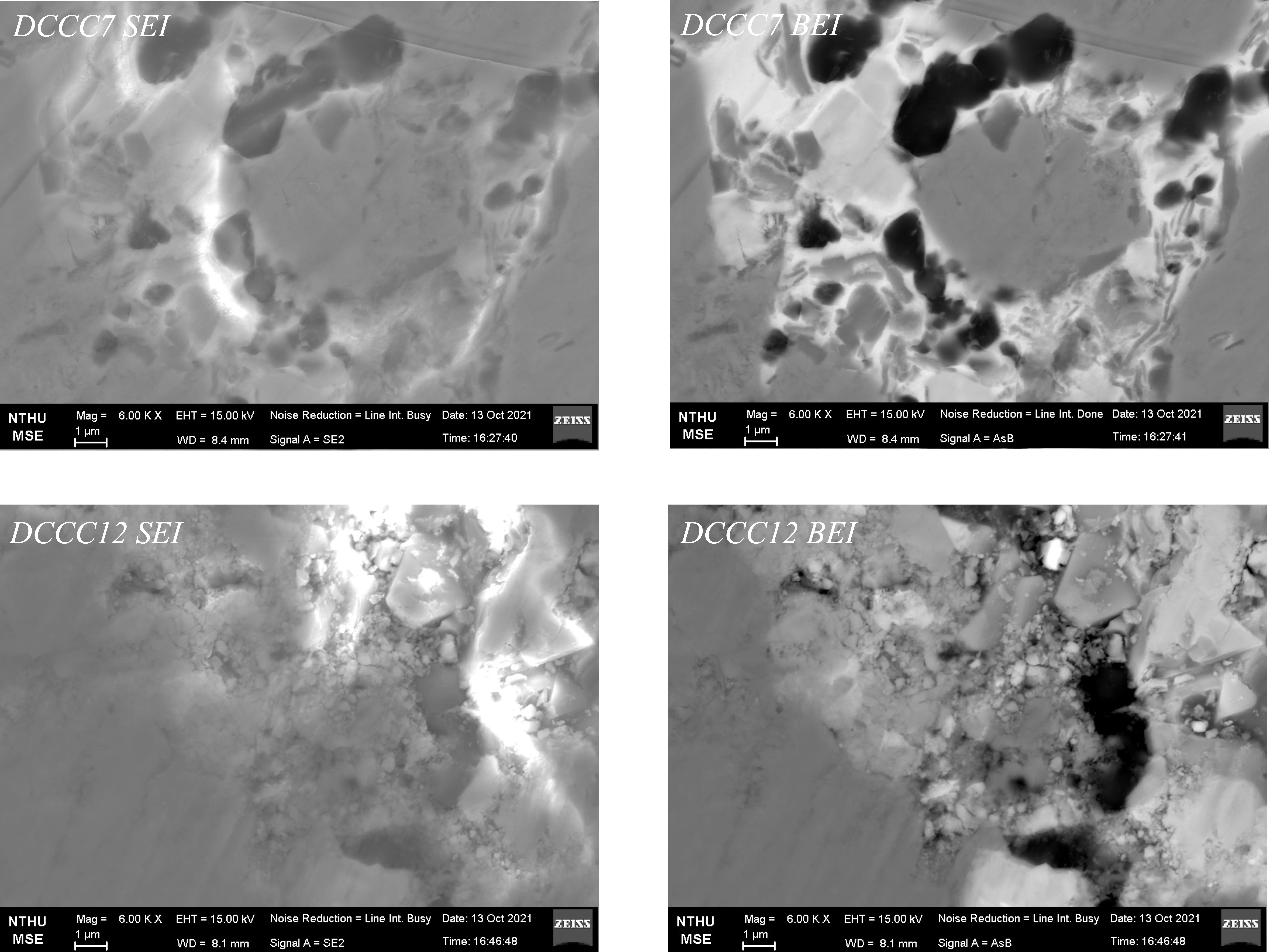 SEM images comparison